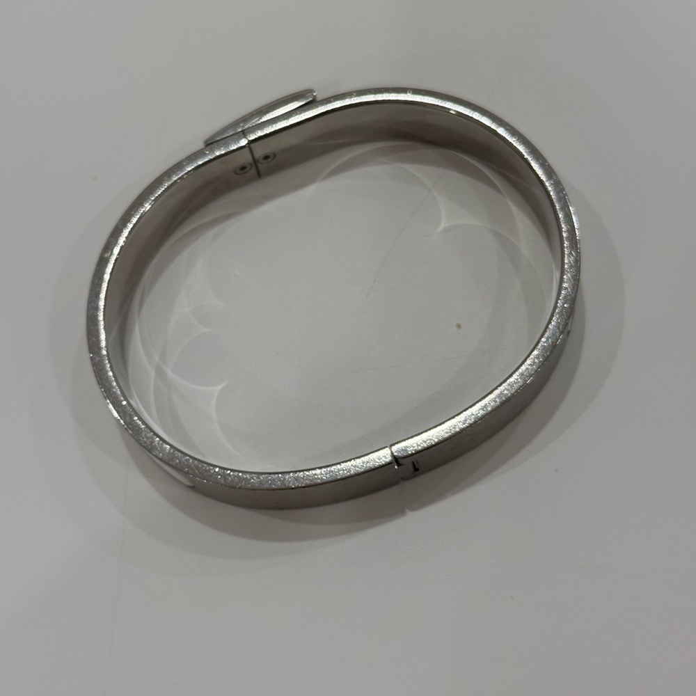 Authentic HERMES jet bracelet white with silver - Picture 5 of 10